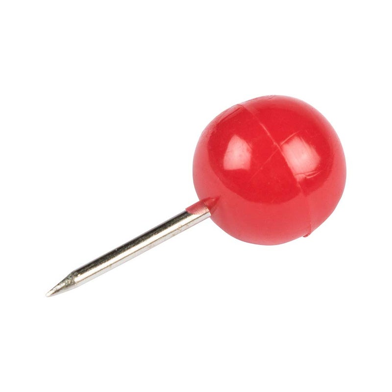 JAM PAPER Colorful Push Pins - Round Head Map Thumb Tacks - Red Pushpins - 100/Pack - Image 3